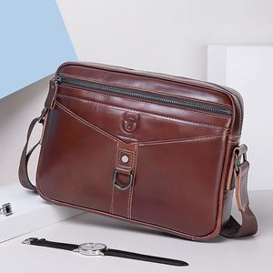 Bolso Bandolera de Cuero Genuino para Hombre, Bolso de Hombro para Portátil, Estilo Vintage, Bolso Cruzado - Product Image 4