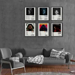 Schlussverkauf individueller Hit-Sänger-Poster-Bildschirm Portrait beliebter Hip-Hop-Star Musikposter