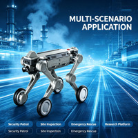 Robot chien quadrupède industriel certifié CE à roues, tout-terrain, pour inspection, avec IA, pour développement secondaire, boîte de vitesses, roulement, pompe