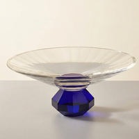 Support à compote en verre élégant, plat à fruits décoratif moderne pour mariage, buffet, centre de table, ornement de maison