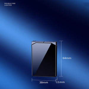 AIRO 2023 briquet créatif à Double feu gonflable droit en métal affleurant coupe-vent à flamme ouverte briquet de Conversion de feu ouvert - Product Image 2
