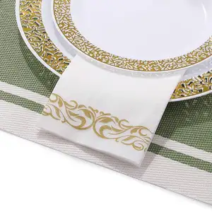 1 प्लाई 1/6 तह airlaid नैपकिन serviettes कागज रेस्तरां के लिए