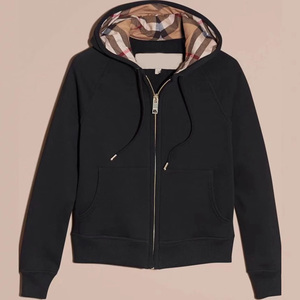 Áo khoác nỉ có mũ nam thiết kế thời trang cao cấp mới năm 2025, chất liệu cao cấp, màu kaki, kiểu lưới, thương hiệu Burberry. - Product Image 1