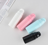 Flacon pompe sans air en plastique cosmétique PP de luxe de haute qualité, 5 ml, 10 ml, 15 ml, blanc, rose, bleu, noir, flacons sous vide