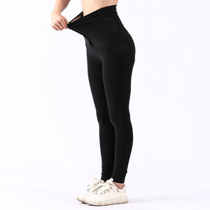 Women's High-Waisted Five-Point Sweat-Inducing <b>Pants</b> With Button-<b>Down</b> Design For Yoga Sports Fitness Shaping MLXL Polyester - Product Image 5