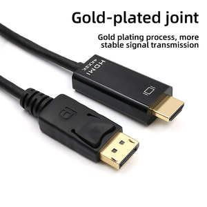Adaptador de alta calidad 4K 60Hz 1080P DP a HDMI macho a macho Cable para HDTV Monitor proyector Audio PVC chaqueta 1m de longitud - Product Image 4