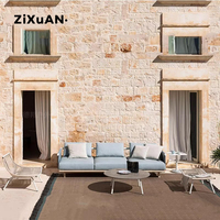 Ensembles de jardin, canapé moderne pour patio, canapé d'extérieur pour hôtel, canapé lounge en rotin, banc de jardin, chaise de luxe italienne pour piscine et jardin