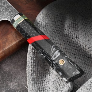 Cuchillo Sujihiki de Damasco Personalizado de Fábrica, Cuchillo Japonés para Cortar Sashimi, Mango de Resina de Lujo, OEM ODM para Restaurantes de Sushi, HORECA - Product Image 4