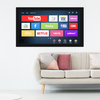 Smart TV 4K UHD para Espejo de Baño, Panel IP65 Resistente al Agua, DTV/ATV, Asistente de Voz de Google y Wi-Fi, DVB-T/T2/C/S/S2, Nuevo Modelo 2026
