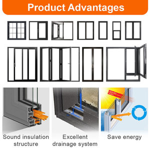 Ventana <span class=keywords><strong>plegable</strong></span> de aleación de aluminio de estilo de diseño moderno impermeable para casa - Product Image 5