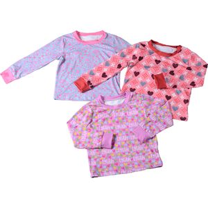 Conjunto de Pijamas para el Día de San Valentín al por Mayor, Sublimación con Estampado de Besos, Conjunto Familiar de Mamá e Hija, Ropa para Niños y Bebés - Product Image 5