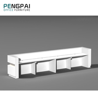 Mobilier de bureau personnalisé, nouveau design, bureau debout, bureau avant led, comptoir de réception blanc