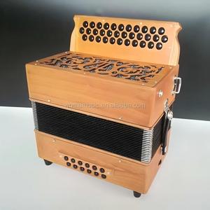 Accordéon à boutons diatonique en bois naturel, 23 boutons, 8 basses, accordéon professionnel, instrument de musique folklorique - Product Image 2