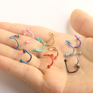 16G Acier Inoxydable, Piercings de <span class=keywords><strong>Nez</strong></span>, Plugs <span class=keywords><strong>d</strong></span>'Oreille, Boucles <span class=keywords><strong>d</strong></span>'Oreilles, Piercings Spirale pour Cartilage et Hélix, Piercings de Lèvre, Bijoux de Piercing Corporel, Modè<span class=keywords><strong>le</strong></span> Twist Barbell, Mix 11 - Product Image 6