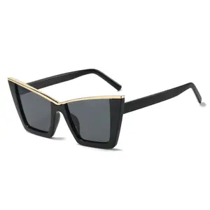 Neue heiße Verkäufer trend ige Big Frame Designer Cat Eye Frauen Sonnenbrille Dreieck Brille