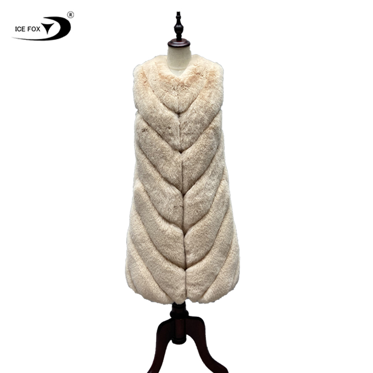 Best-selling Artificial Fur Super Long Ultra-fashion Ladies Wholesale Faux Fox Fur Vest