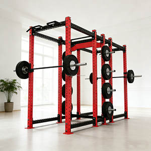 Système de rack à squats modulaire double face - Système de rack à squats extensible avec barre de traction texturée - Conception de salle de sport adaptée à l'avenir - Product Image 2