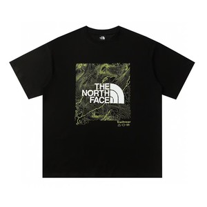 Camiseta Auténtica The North Face de 230g, Cuello Redondo, Manga Corta, Unisex, para Parejas, Moderna, Estampada, Corte Holgado, Resistente al Desgaste - Product Image 4