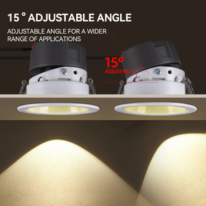 Đèn <span class=keywords><strong>LED</strong></span> âm trần <span class=keywords><strong>COB</strong></span> 3 màu AC220V 6-7W mới, điều chỉnh được, dùng cho khách sạn, chiếu sáng thương mại - Product Image 6