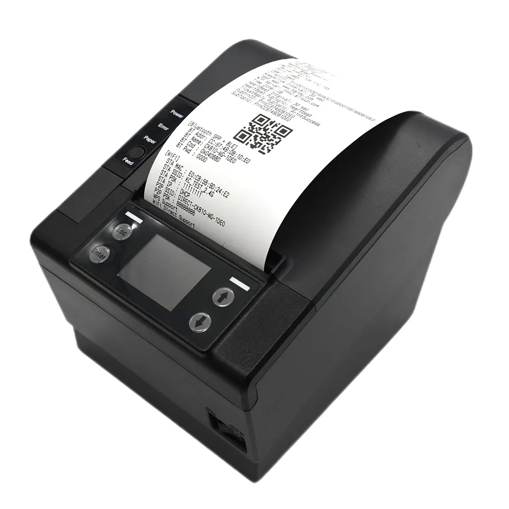 80mm Thermal cloud Receipt Printer for Takeout Software Wireless Printing with Auto Cutter Feature