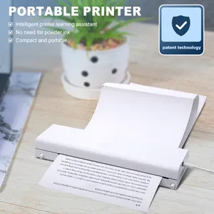 Printer A4 portabel tanpa tinta, Printer termal seluler nirkabel Mini A4 grosir