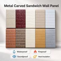 Panneau mural sandwich en métal EPS, système de mur extérieur moderne, imperméable, facile à installer, décoratif, isolé, modulaire