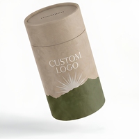 Boîte cadeau en tube de carton recyclé biodégradable écologique personnalisée avec ruban de laminage mat pour l'emballage de cosmétiques et de parfums