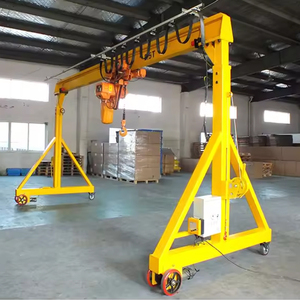Remote Control portabel Pulley Track <span class=keywords><strong>Mini</strong></span> Gantry Crane aluminium Alloy portabel 3 Ton kecil tunggal Girder Gantry Crane - Product Image 5