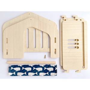 Nichoir pour animaux de compagnie en bois moderne et détachable, sûr et économique, avec fermeture à bouton pour salon - Product Image 2