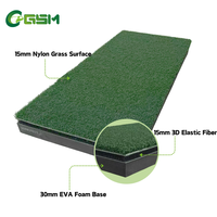 Tapis de golf multi-couches 3D pour entraînement de golf, tapis de frappe avec bandes d'insertion