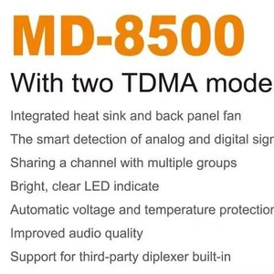 เครื่องรับส่งสัญญาณวิทยุดิจิตอล Tyt Md8500 Dmr กำลังส่ง 50 วัตต์ 136-174/400-470 เมกะเฮิรตซ์ สถานีฐาน กำลังส่งสูง สำหรับเครือข่ายวิทยุ - Product Image 2