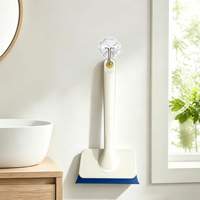Cepillo de Limpieza para Ducha 2 en 1 Desmontable con Esponja Nano y Cabezales Reemplazables de Espuma Viscoelástica para Azulejos, Vidrio y Bañera