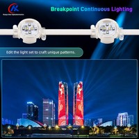 Source de lumière ponctuelle LED RGBW étanche pour extérieur, 35 mm, DC24V, pour enseignes publicitaires de bâtiments