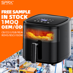 Friteuse à air numérique 7,5 L format familial avec fenêtre de visualisation et boutons numériques, certifiée CE, pour la vente mondiale en usine - Product Image 1