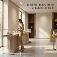 Vitrine de présentation de bijoux sur comptoir, écologique, étanche, robuste, personnalisable, avec éclairage LED et fond en verre pour bagues et pendentifs