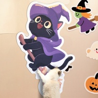 Décoration d'Halloween : Griffoir mural vertical pour chat, fournitures pour animaux de compagnie, tapis anti-griffures pour chat, tapis d'escalade pour chat