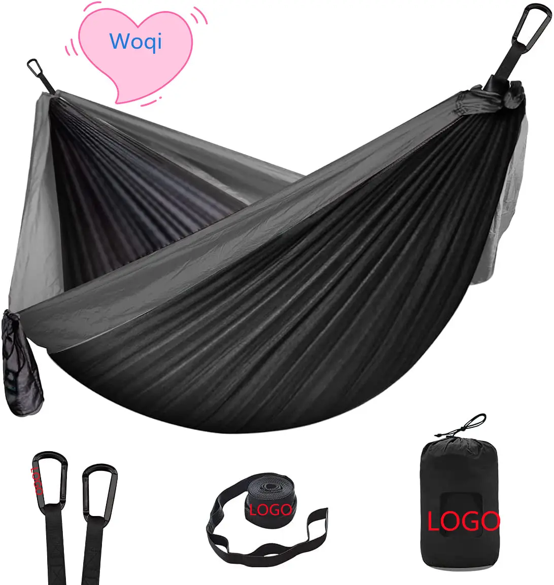 WOQI in nylon ad alta resistenza doppio hammock di campeggio esterna merci letto 210T panno dei paracadute amaca amaca