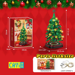 2025 năm mới chiếu sáng giáng sinh vui vẻ xây dựng cây khối đặt tuyết trang trí phòng gạch đồ chơi trẻ em sinh nhật <span class=keywords><strong>Xmas</strong></span> Quà Tặng - Product Image 6