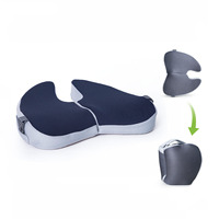 Coussin de siège ergonomique BEWALKER pour chaise de bureau avec soutien du coccyx, pliable, en mousse à mémoire de forme, pour extérieur et stade, lavable en machine