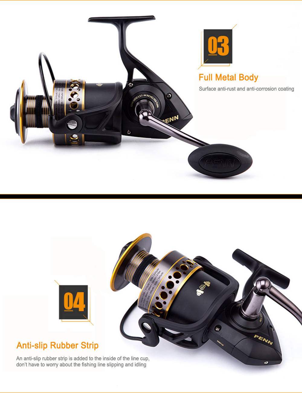 PENN BATTLE II リール PENN Battle® II Spinning Reel, 5000 Size Fishing Reel