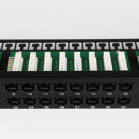 Panneau de brassage réseau modulaire mural non blindé 48 ports RJ45 Cat5e Cat6 Cat6A UTP 2U 19 pouces avec barre arrière pour gestion de câbles