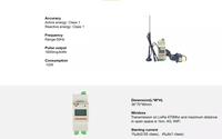 Compteur d'énergie sans fil monophasé Acrel ADW310 avec RS485/WiFi/4G/Lora, précision de classe 1, courant maximal de 100A, montage sur rail DIN