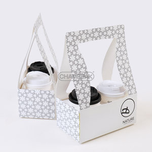 Customized <strong>Paper</strong> <strong>Cup</strong> Holder <strong>2</strong>/4/6 Coffee <strong>Paper</strong> <strong>Cup</strong> Kraft Holder Take Away Carrier - Product Image 2
