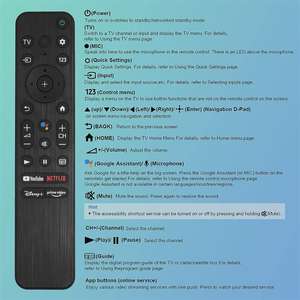 Reemplazo del control remoto por voz de reemplazo de los televisores inteligentes <span class=keywords><strong>Sony</strong></span> <span class=keywords><strong>Bravia</strong></span> Series, con YouTube, NEFTLIX - Product Image 4