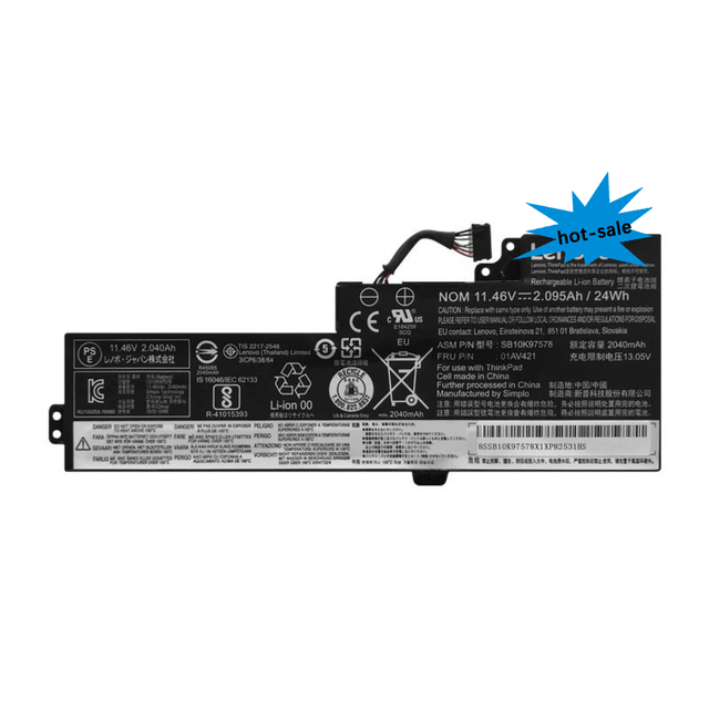 Original T470 T480 01AV420/419/421/489 A285A475 SB10K97578 Laptop Battery