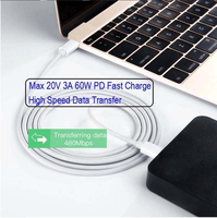 Cable Inteligente Tipo C de 20 W, 1 m 2 m, Cable de Carga Rápida de 2 A para Teléfonos Android, Impresoras, Dispositivos iOS con Pd Qc3.0 Usb C