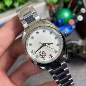 นาฬิกาข้อมือผู้หญิงดีไซน์เนอร์แฟชั่นคุณภาพสูง ตัวเรือนสแตนเลส สตีล ระบบอัตโนมัติเต็มรูปแบบ กันน้ำ ยี่ห้อโอเมก้า - Product Image 2