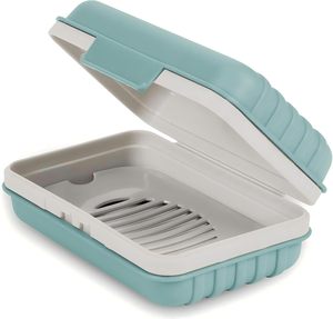 Portasapone portatile a tenuta stagna 1 confezione con coperchio per viaggi in palestra in campeggio essenziali per escursioni-doccia e attività all'aperto - Product Image 1