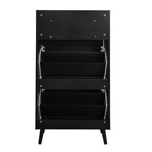 Modern Portable 2 Door 1 Drawer Living Room Shoe Rack Cabinet Apartment-Friendly Easy Assembly - Product Image 6
