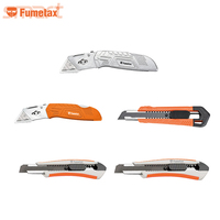 Couteau utilitaire professionnel FUMETAX de qualité industrielle avec lame en acier, système de changement rapide, manche en aluminium, poignée antidérapante, OEM
